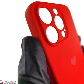 Švelnus silikoninis dėklas - raudonas (Apple Iphone 14 Pro)